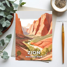 Zion National Park | Resa till Watercolor Valley Vykort
