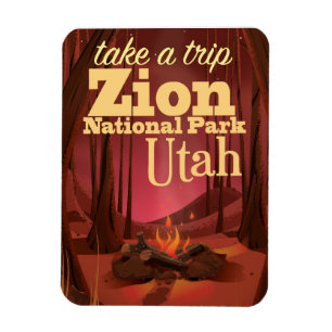 Zion National Park-reseaffisch Magnet
