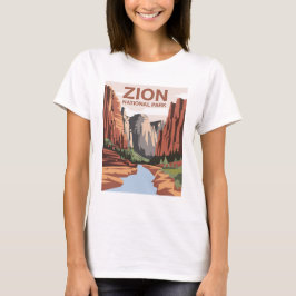 Zion National Park Resekonst T Shirt