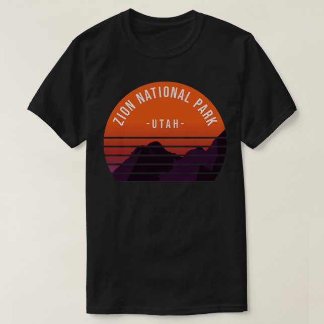 Zion National Park Retro 2 T Shirt (Design framsida)