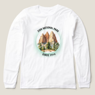 Zion National Park Retro Distressed Circle T-Shirt