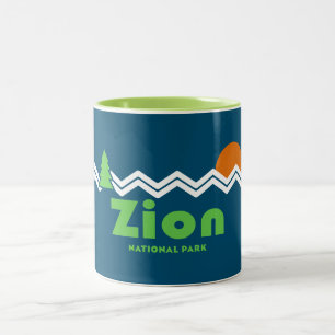 Zion National Park Retro Två-Tonad Mugg