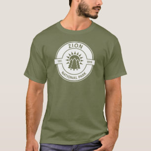 Zion National Park Sol Träd T Shirt