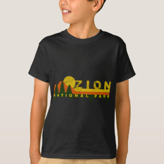 Zion National Park Sunny Mountain Treeline T Shirt