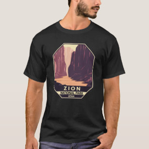 Zion National Park the Narrows Retro T Shirt