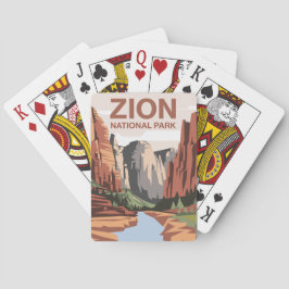 Zion National Park Travel Art Casinokort