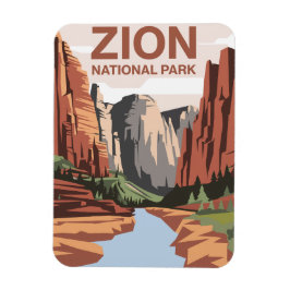 Zion National Park Travel Art Magnet