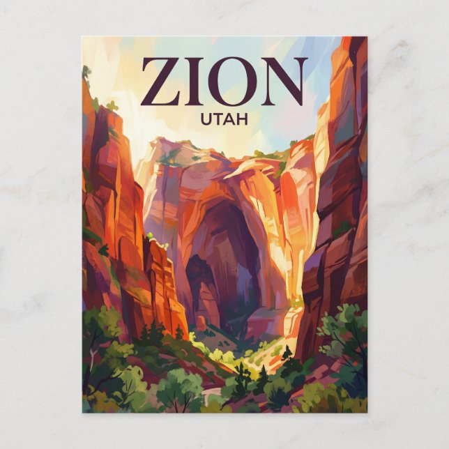 Zion National Park USA Vykort (Framsida)