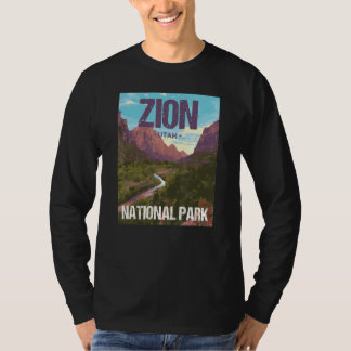 Zion National Park Utah Affischdesign T Shirt