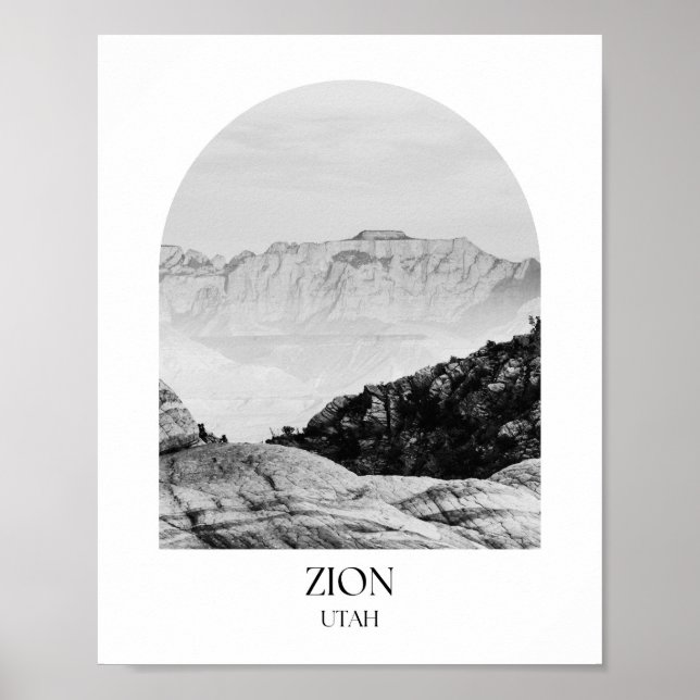 Zion National Park Utah Arch Photo Print Poster (Framsidan)