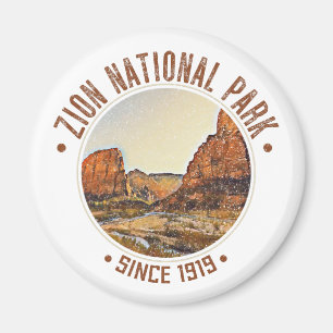 Zion National Park Utah Förenta staterna utomhus D Magnet