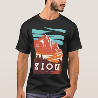 Zion National Park Utah Hiking Travel Poster  Idea T Shirt