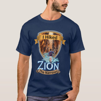 Zion National Park Utah I Hikedhe Narrows Retro Vi T Shirt