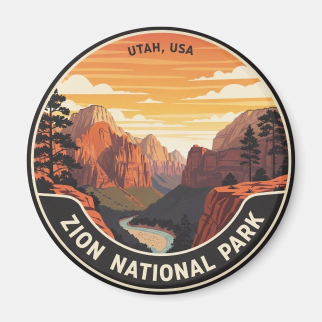 Zion National Park Utah Magnet (Framsidan)