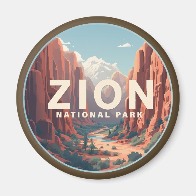 Zion National Park Utah Magnet (Framsidan)