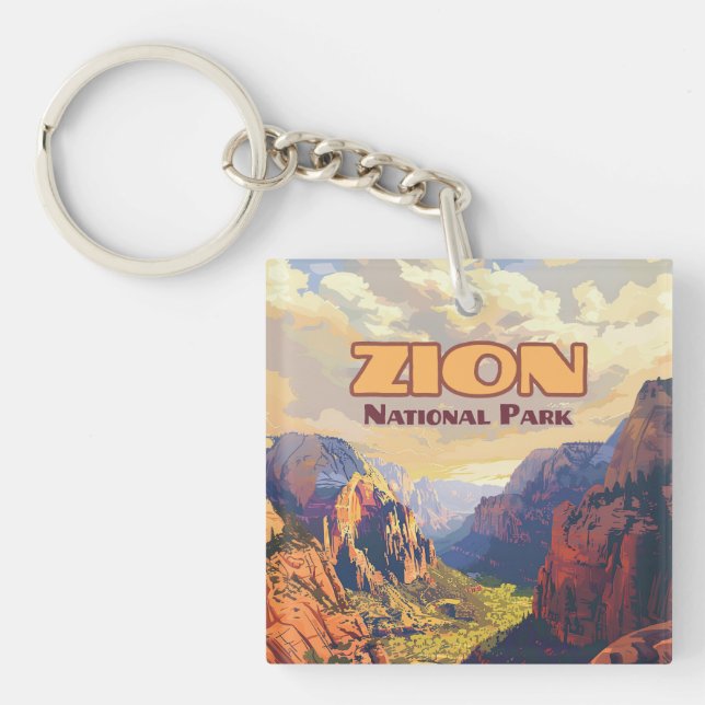 Zion National Park Utah Moab Canyon Retro (Framsidan)