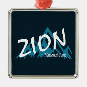 Zion National Park Utah Mountains Julgransprydnad Metall