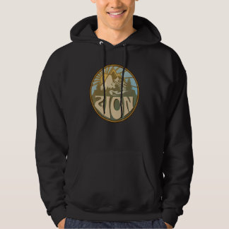 Zion National Park Utah Natur Berg Vandring Utomhu Hoodie
