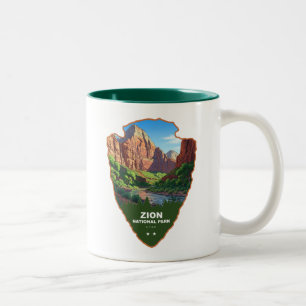 Zion National Park Utah Pilspets Två-Tonad Mugg