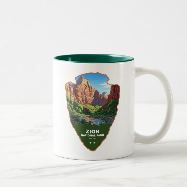 Zion National Park Utah Pilspets Två-Tonad Mugg (Höger)