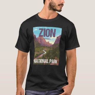 Zion National Park Utah Poster Design T Shirt