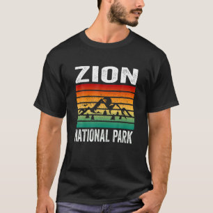 Zion National Park Utah Retro Vintage Sunset Souve T Shirt