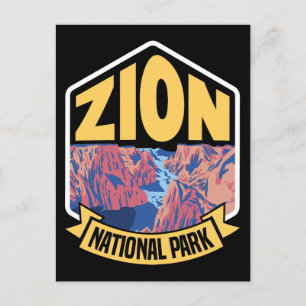 Zion National Park Utah Retro Vykort