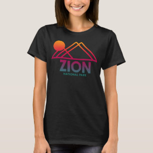 Zion National Park Utah Souvenir UT Outline Gradie T Shirt