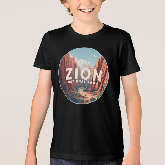 Zion National Park Utah T Shirt (Framsida)