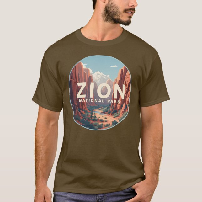 Zion National Park Utah T Shirt (Framsida)