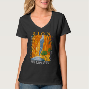 Zion National Park Utah the Narrows Distress T Shirt
