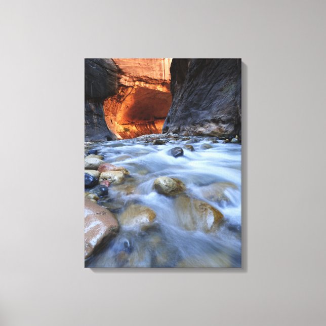 Zion National Park Utah the Narrows Fine Art Photo Canvastryck (Framsida)