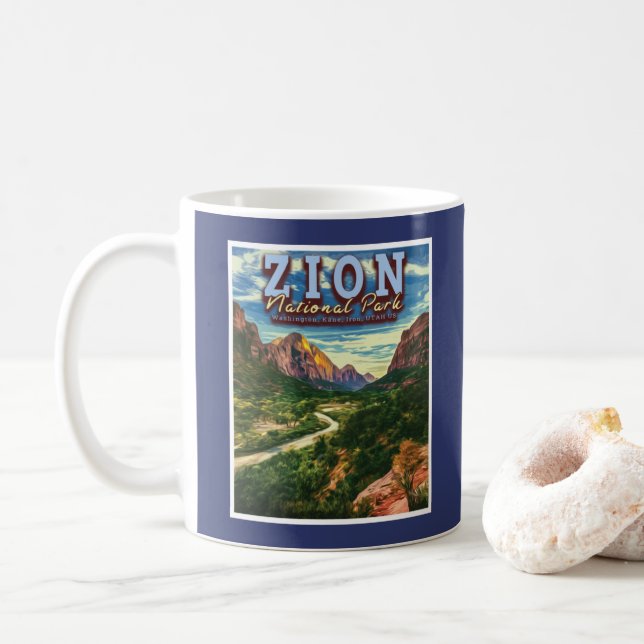 ZION NATIONAL PARK - UTAH United STATER Kaffemugg (Med munk)