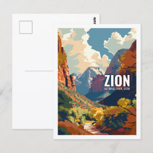 Zion National Park Utah USA National Park Vykort