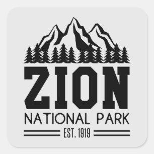 Zion National Park Utah USA, utomhusbruk Fyrkantigt Klistermärke