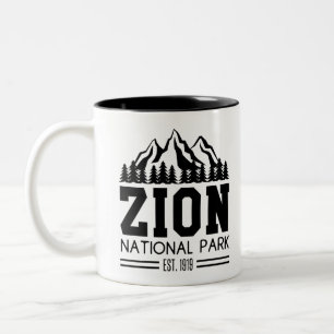 Zion National Park Utah USA, utomhusbruk Två-Tonad Mugg