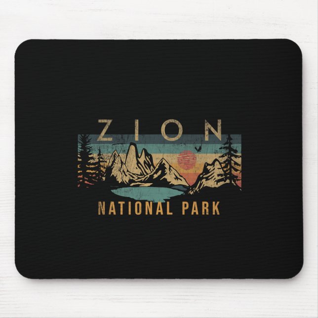 Zion National Park Utah Usa Vintage utomhus Musmatta (Framsidan)