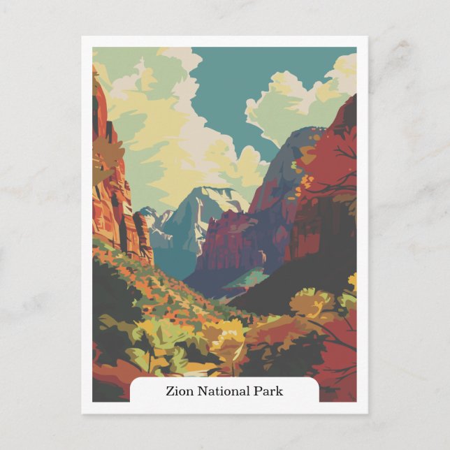 Zion National Park, Utah USA Vykort (Framsida)