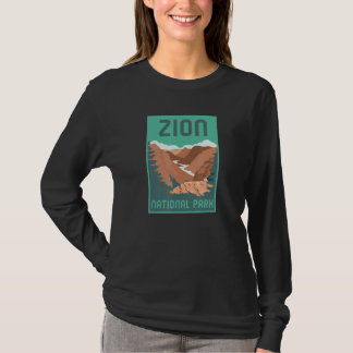 Zion National Park Utah Vacation Poster Style Retr T Shirt