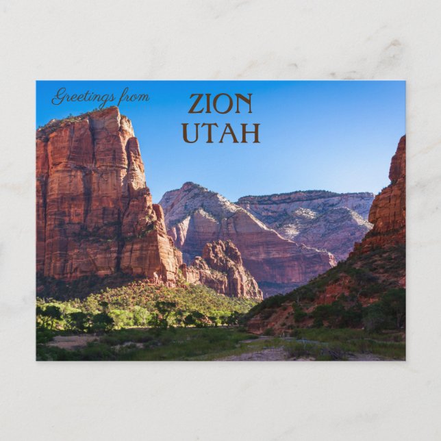 Zion National Park - Utah Vykort (Framsida)