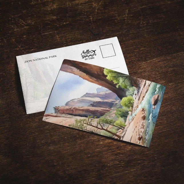Zion National Park Utah Watercolor Inbjudningar (Skapare uppladdad)