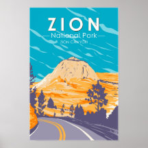 Zion National Park Utah Zion Canyon Road Vintage