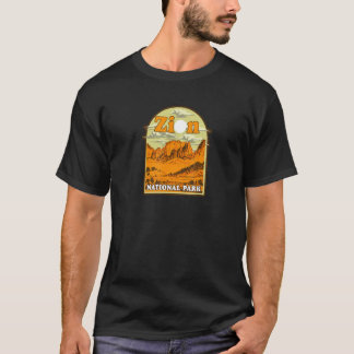 Zion National Park Vintage Artwork Artistic Souven T Shirt