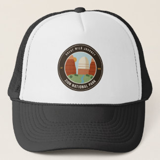 Zion National Park Vintage Badge Truckerhatt Keps