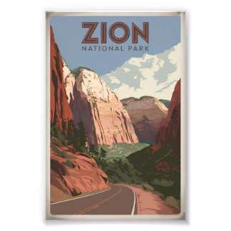 Zion National Park vintage Fototryck