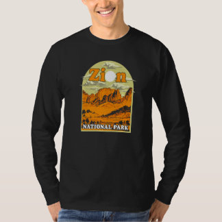 Zion National Park Vintage konstverk Konstnärlig s T Shirt