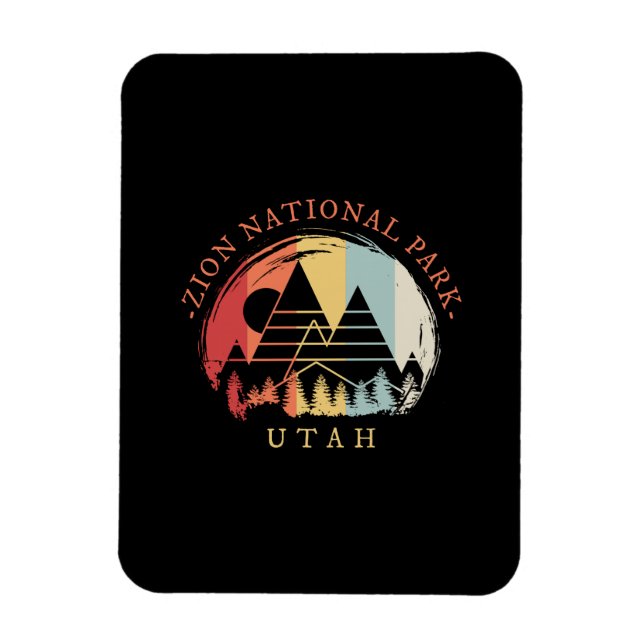 Zion National Park Vintage Magnet (Vertikal)