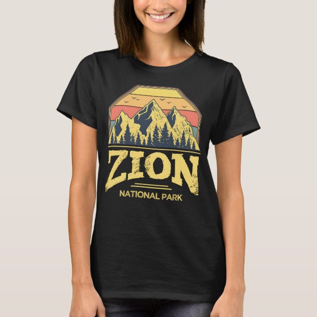 Zion National Park Vintage T Shirt (Framsida)