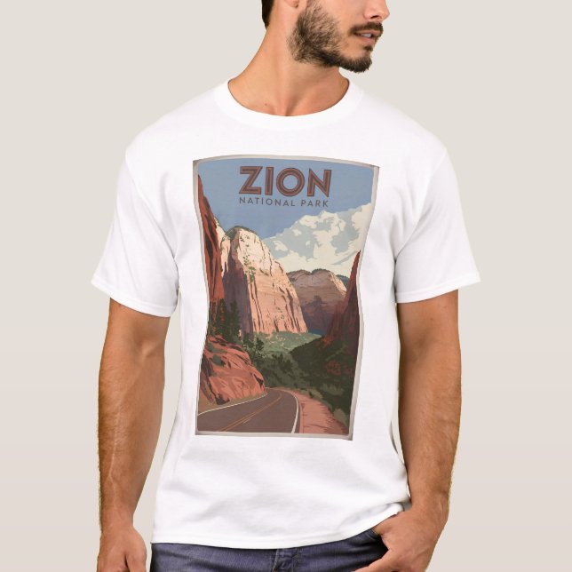 Zion National Park vintage T Shirt (Framsida)