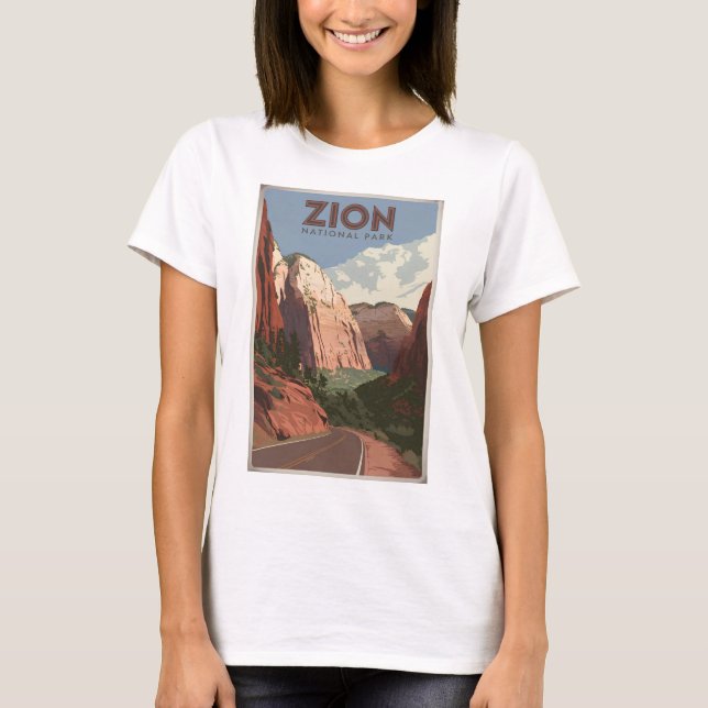 Zion National Park vintage T Shirt (Framsida)
